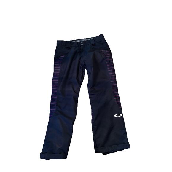 Oakley Snow Pants Medium Black Loose Fit Insulated Snowboard Ski - Picture 1 of 4